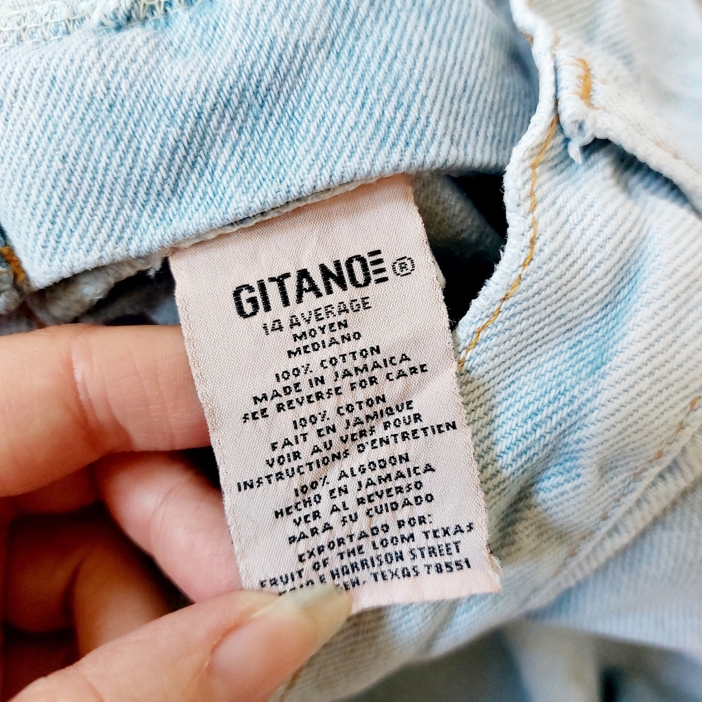 Light Wash Denim Vintage 80s Gitano Ultra High Waist Jeans "14 Average" 1980s‎ - Picture 5 of 10